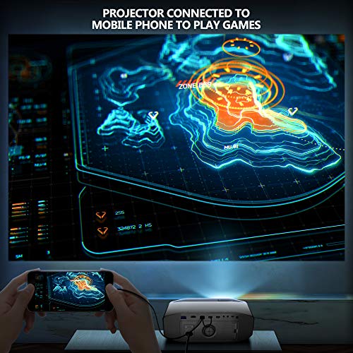 GooDee Portable Outdoor Movie Projector – Native 1080P Home Theater Video Projector, Full HD LCD 300 Inch, contrast 7000:1 with 100,000 Hrs Lamp Life, Compatible with PC, PS4, TV Stick, HDMI, YG620