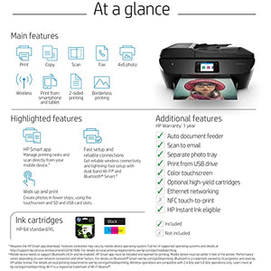 HP Envy 78 55 Wireless All-in-One Color Inkjet Photo Printer, Black - Print Copy Scan Fax - 2.65" Touchscreen CGD, 15 ppm, 4800 x 1200 dpi, Auto 2-Sided Printing, 35-Page ADF, 8.5" x 14", Ethernet