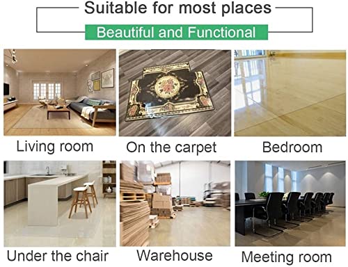 OUPAI Clear Hard-Floor Chair Mat for Office/Home, Non-Skid, Multiple Sizes