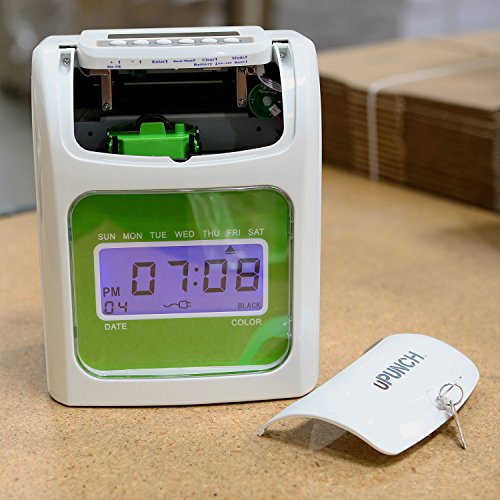 uPunch Starter Time Clock Bundle with 100-Cards, 1 Time Card Rack, 1 Ribbon & 2 Keys (HN1500)
