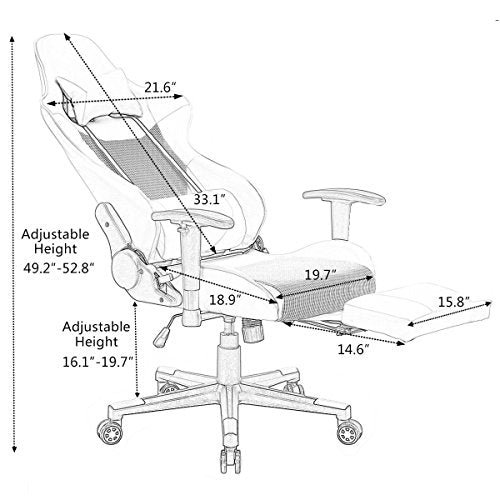 COLIBROX--Ergonomic Gaming Chair High Back Racing Office Chair w/Lumbar Support & Footrest. top gamer ergonomic gaming chair assembly. homall gaming chair website. top gamer chair amazon.
