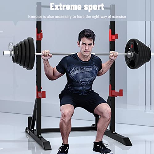 Qianglin Olympic Weight Set Pull-ups Bar Squat Rack Dip Stand Adjustable Height Power Cage Barbell Rack Weightlifting Bench Free Press Machine for Men Women Full Body Workout Strength Training