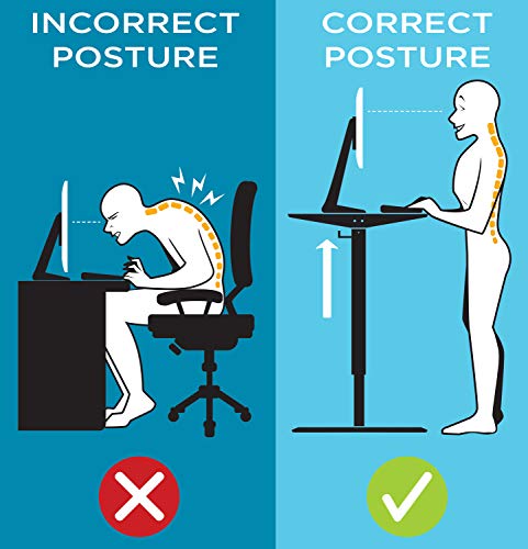 Mount-It! Electric Standing Desk Frame | Height Adjustable Motorized Sit Stand Desk Base with Controller | Single Motor Stand Up Ergonomic Workstation | Steel Legs | White