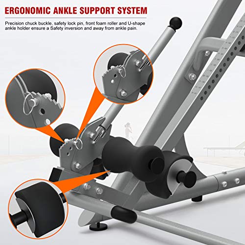 HARISON Inversion Table for Back Pain Relief with 3D Memory Foam, Back Stretcher Machine for Pain Therapy Training