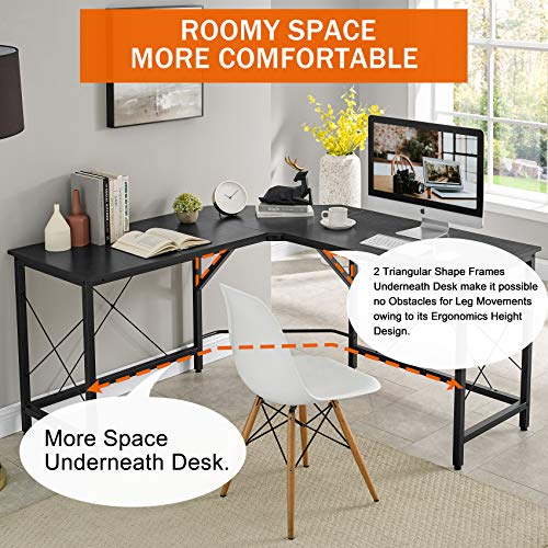 Mr IRONSTONE L-Shaped Desk 59" Computer Corner Desk, Home Gaming Desk, Office Writing Workstation, Space-Saving, Easy to Assemble