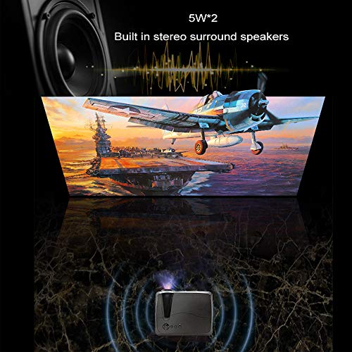 1080P Video Projector HDMI 4500 Lumen LED Home Projector FULL HD Home Theater Cinema Multimedia Movie Projector 1080P HDMI USB VGA LED Projector for PC Computer Laptop Xbox PS4 Video Games