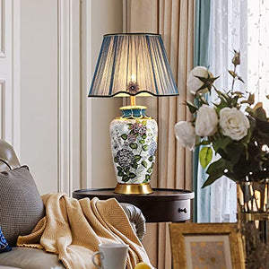 SLEEVE Retro Table Lamp with Fabric Lampshade and Copper Base