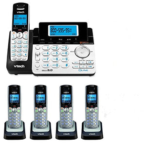 VTech DS6151 2-Line Cordless Phone with Answering System, Caller ID & 4 DS6101 Handsets