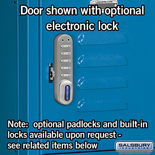 Salsbury Industries 66016BL-U Six Tier Box Style Bridge 16 Box 18-Inch Deep Unassembled Standard Metal Locker, Blue