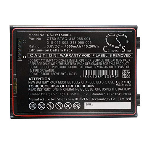 XSPLENDOR (5 Pack) Battery for Honeywell CT40 CT40XP CT50-BTSC 4000mAh
