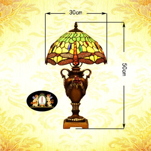 Tiffany Europaische retro style hand-painted stained glass table lamp