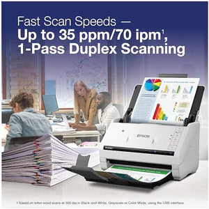 Epson DS-575W II Wireless Color Duplex Document Scanner for PC and Mac