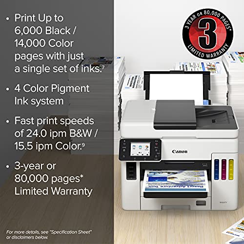 MAXIFY GX7021 Wireless MegaTank Small Office All-in-One Printer