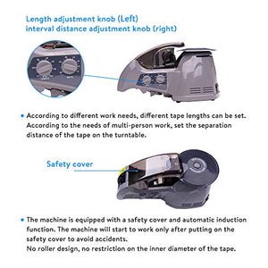 KNOKOO Carousel Automatic Tape Dispenser Office Desktop Packing Tape Dispenser RT-3700 Tape Cutter Machine