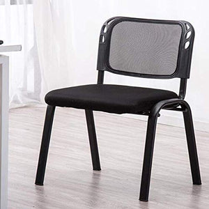 None Heavy Duty Steel Framed Mesh Upholstered Stackable Meeting Chairs - Black