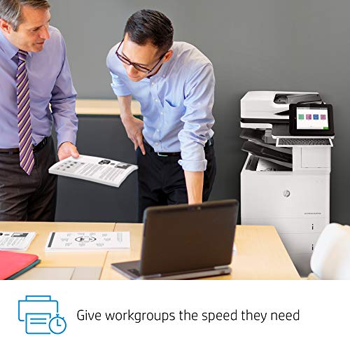 HP LaserJet Enterprise Flow MFP M636z Monochrome Multifunction Printer with High-Capacity Input Feeder, Wheeled Stand and 3-bin Stapler/Stacker (7PT01A)