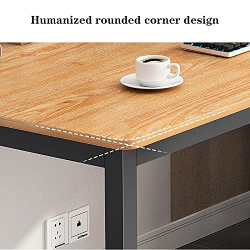 Modern Simple Style Computer Desk 29.6 Inches High Industrial Study Writing Table - White 1 Meter