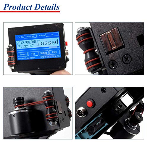 TOSENBA Handheld Inkjet Printer Intelligent LED Screen Display Price tag Manufacture Expiry Date Coder Trademark Logo