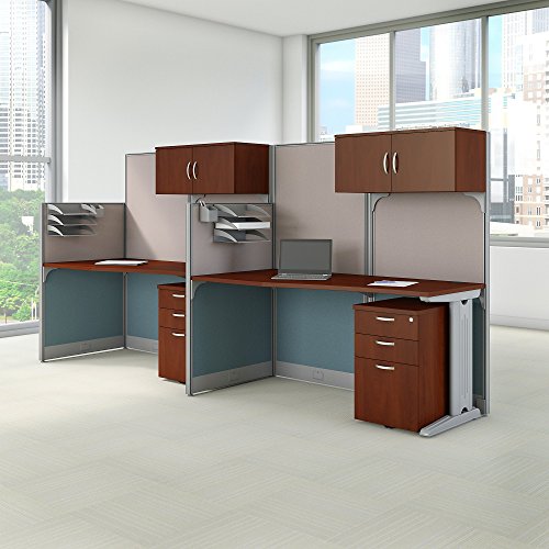 Bush Business Furniture Office in an Hour 65W x 33D Cubicle Workstation in Hansen Cherry