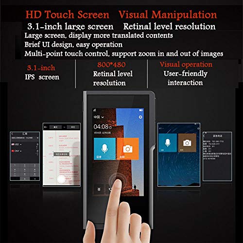 Salange Sogou pro Smart AI 42 Kinds Language Mutual Translator 3.1" Touch Screen Offline & Picture Translating Support English Chinese Japanese Korean Offline Instant Real Time(Grey)