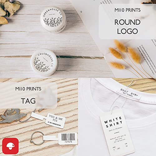 Phomemo M110 Label Maker - Barcode Label Printer, Bluetooth Portable Thermal Mini Label Maker Machine for Product, Address, Barcode, QR Code for iOS & Android, with 1pack 40x30mm Labels, Ebony Black