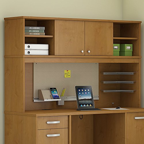 Bush Furniture Envoy 58W Hutch in Natural Cherry