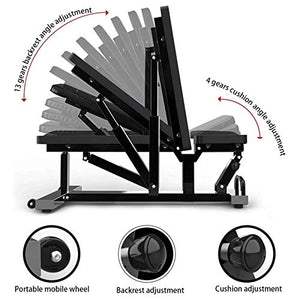 DSWHM Safety Comfortable Adjustable Benches Utility Weight Bench for Weightlifting and Strength Training Exercise & Fitness Strength Training Equipment