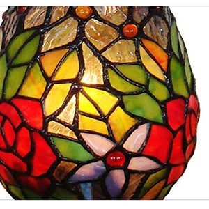 MaGiLL Tiffany-Tinglamp 12 Inch Two-Colored Rose-Mother-Light Desk Lamp