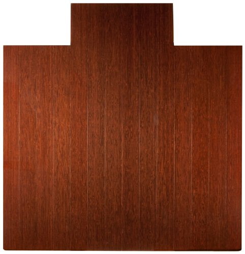 Anji Mountain AMB24025W Real Bamboo Wood Chair Mat, 55 x 57, Dark Cherry