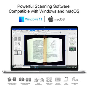 VIISAN S21 Large Format Book & Document Scanner, A2 Capture Size, 27MP USB Camera with Auto-Flatten & Fingerprint Removal Technologies, Multi-Language OCR - Windows & macOS Compatible