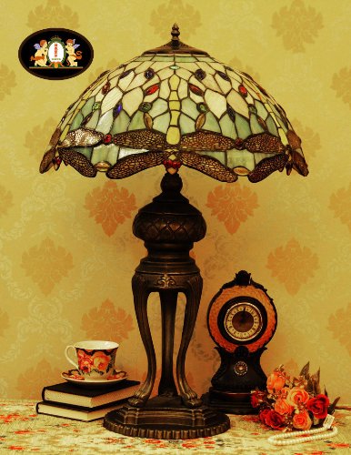 Tiffany Europaische retro style hand-painted stained glass table lamp