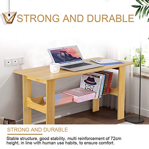 Tponi US Fast Delivery Home Office Computer Desk 40 inch Modern Home Desktop Computer Desk Gaming PC Laptop Desk Workstations Bedroom Laptop Study Writing Table for Home Office Writing Desk (Yellow)