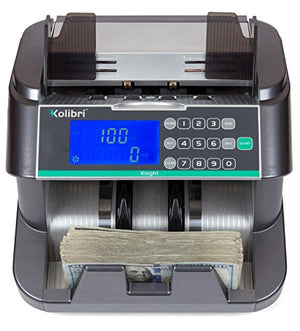 Kolibri Knight Money Counting Machine, Bill Counter with UV,MG, and IR, Top Load