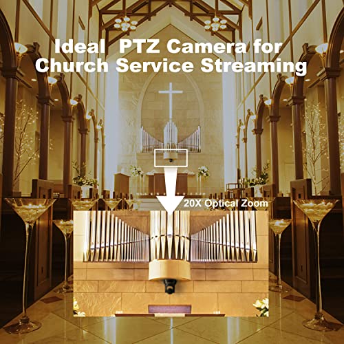 TONGVEO 20X Conference Room Camera System with Bluetooth Microphone, USB HDMI PTZ Video Camera