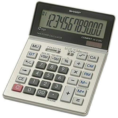 SHARP VX2128V Portable Handheld Desktop Calculator - Bulk Pack of 10