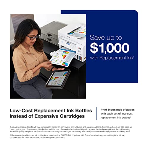 Epson EcoTank ET-3850 Wireless Color All-in-One Printer - Renewed