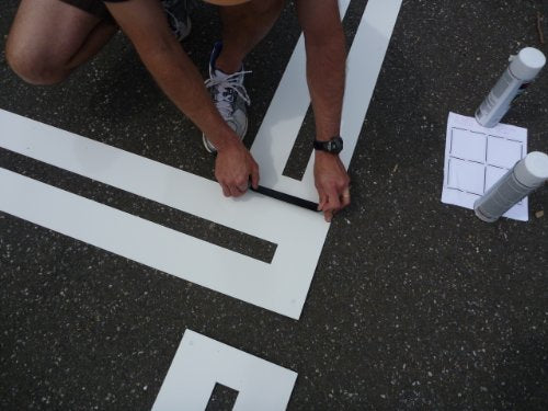 Classic Four-Square Stencil | Playground Stencil Collection | Official Size | Paint Stencils for Playground and Pavement