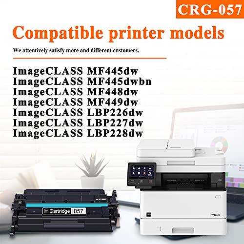 2 Pack Black 057 Compatible Toner Cartridge Replacement for CRG057 ImageCLASS MF448dw MF449dw MF445dw MF445dwbn LBP226dw LBP227dw LBP228dw Printer Toner Cartridge,Sold by JETACOLOR.