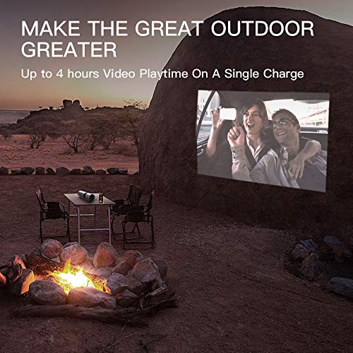 JmGO P2 Smart Mini Projector, Native 720P HD Portable Projector: 250 ANSI lm, 1080P FULL HD Supported,10W Dolby Digital Speaker, 3D, WI-FI, Android OS, Wi-Fi, DLP, 180" Picture