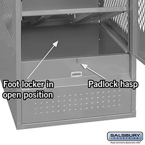 Salsbury Industries 72024GY-U Unassembled 6-Feet High 24-Inch Deep Standard Gear Metal Locker Ventilated Door, Gray