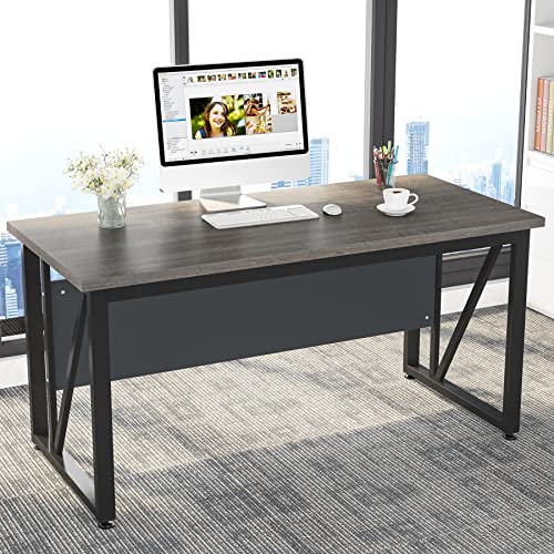 Tribesigns L-Shaped Executive Desk and File Cabinet Set (Gray, 55")