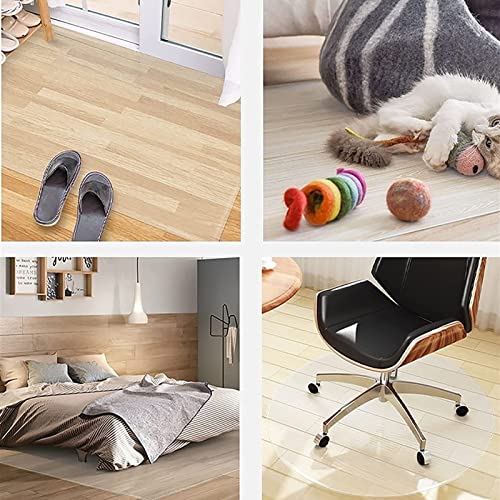 HOBBOY Clear Vinyl Hard-Floor Chair Mat Protector, Non-Slip, 2mm Thick - Multiple Sizes