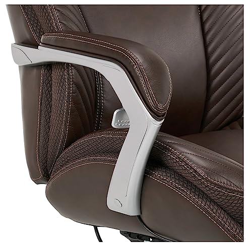Generic Big & Tall Ergonomic Executive Chair, Brown/Silver