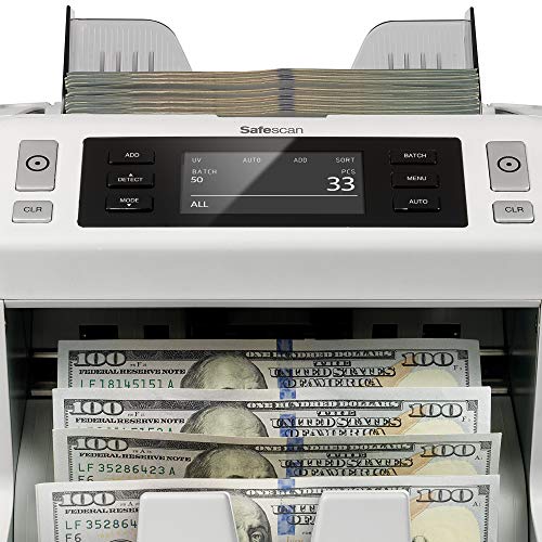Safescan 2610 - High-Speed Bill Counter for Sorted, Single Denomination Bills with UV/Size Counterfeit Detection