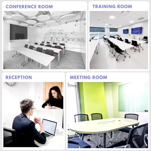 Generic Stackable Conference Room Chairs, 4-Pack with Wheels and Paddle, Ergonomic Mesh Back and Arms