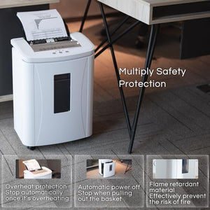 Kitnery 150-Sheet Auto Feed Micro Cut Paper Shredder: High Security for Home Office, Commercial Heavy Duty with 4 Casters, P-4 Security Level & 6.6 Gallon Bin