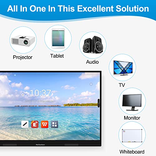 Hellsehen 75 inch 4K HD Smart Board with Android 11 - Interactive Digital Whiteboard