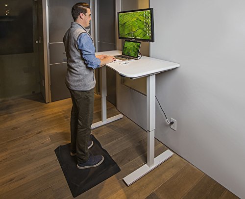 Ergo Elements Electric Adjustable Height Standing Desk Frame with Up/Down Button, White