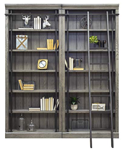 Martin Furniture AE4094Gx2-AE402 Avondale 2 Bookcase Wall Gray,