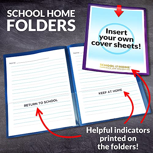 StoreSMART - Plastic School/Home Folders Archival Folders - Primary Colors 300 Pack - 50 Each of Six Bright Colors (SH900PCP300ENG)